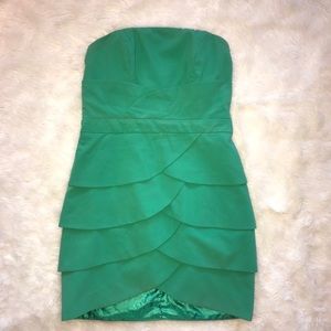 Green mini dress